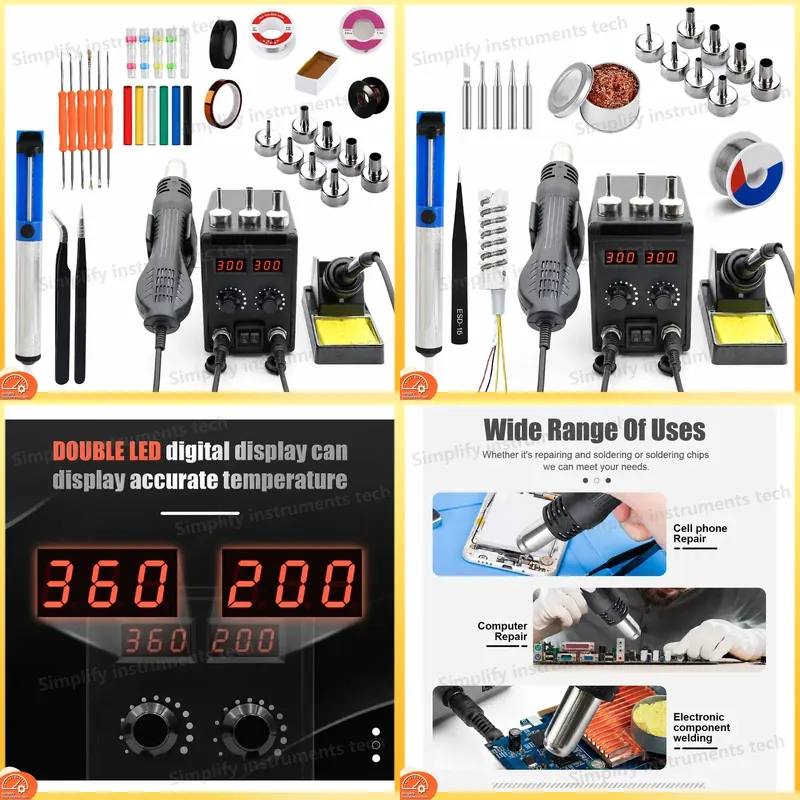8586D Soldering Station 2 in 1 - 2 In 1 Soldering Rework Station 750W recension och pris